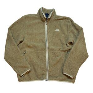 The North Face Mens Brown Sherpa Fleece Full-Zip Jacket L